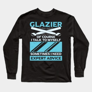 Funny Glazier Window Glass Installer Gift Long Sleeve T-Shirt